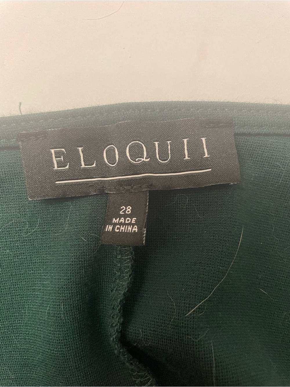 Eloquii Plus Size 28 4x Green Peplum Wrap Tie Waist V-Neck Knit Long Sleeve Top - Picture 4 of 6
